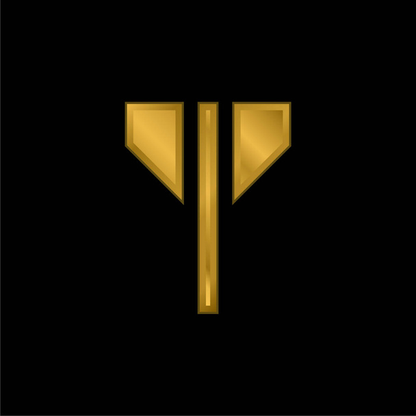 Astratto oro placcato icona metallica o logo vettoriale - Vettoriali, immagini