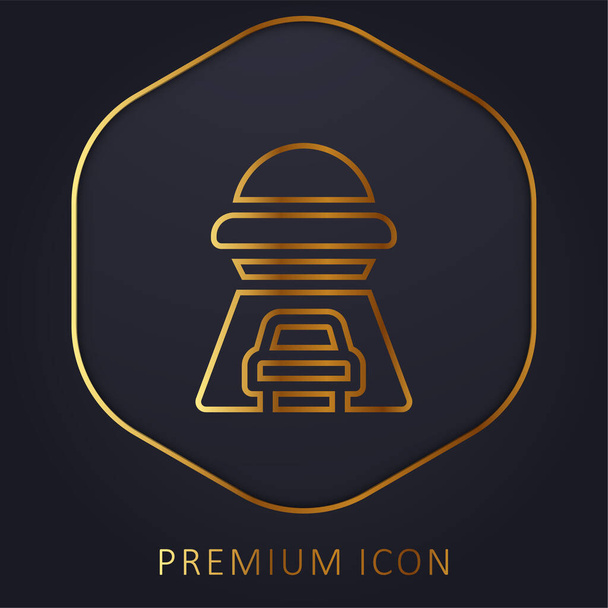 Abduction golden line premium logo or icon - Vector, Image