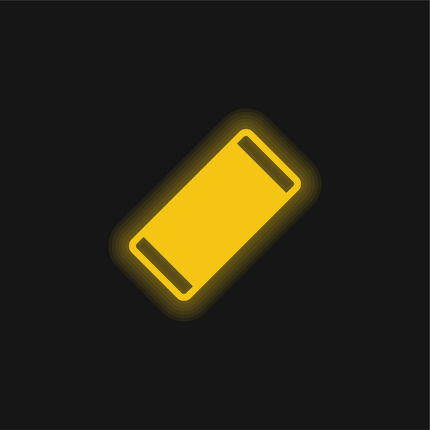 Band Aid giallo icona al neon incandescente - Vettoriali, immagini