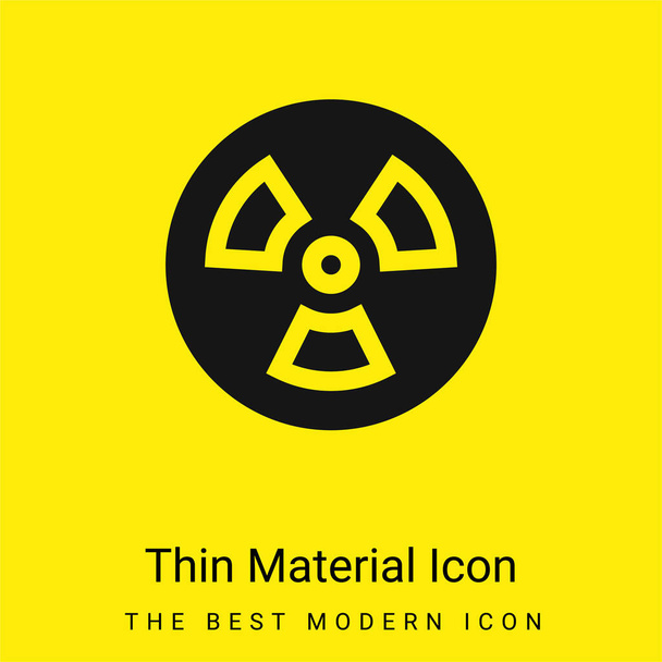 Biohazard icona minimale materiale giallo brillante - Vettoriali, immagini