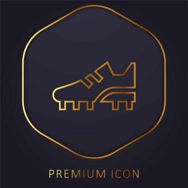 Bottes ligne d'or logo premium ou icône - Vecteur, image