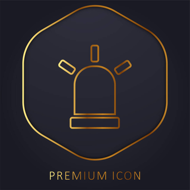 Mentőautó Light arany vonal prémium logó vagy ikon - Vektor, kép