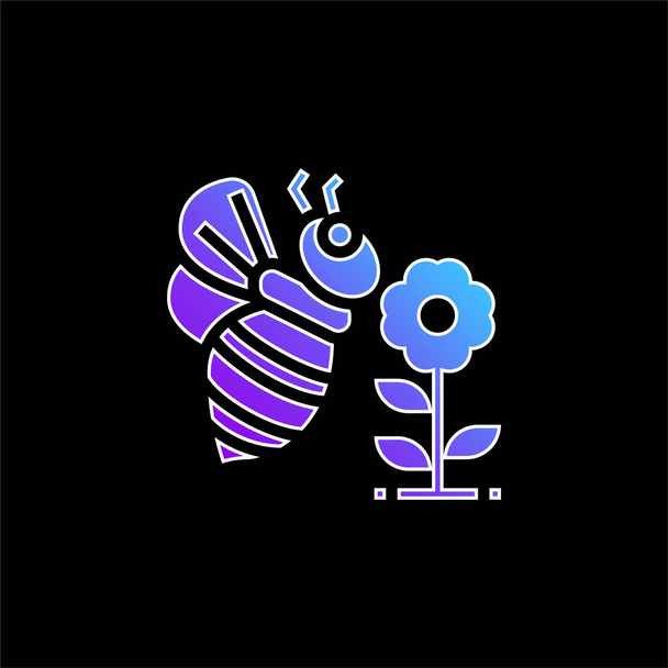 Méhkék gradiens vektor ikon - Vektor, kép