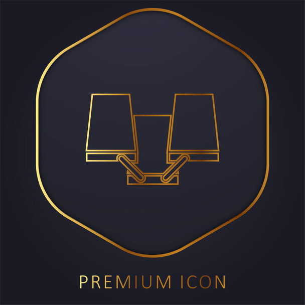 Art Tool arany vonal prémium logó vagy ikon - Vektor, kép