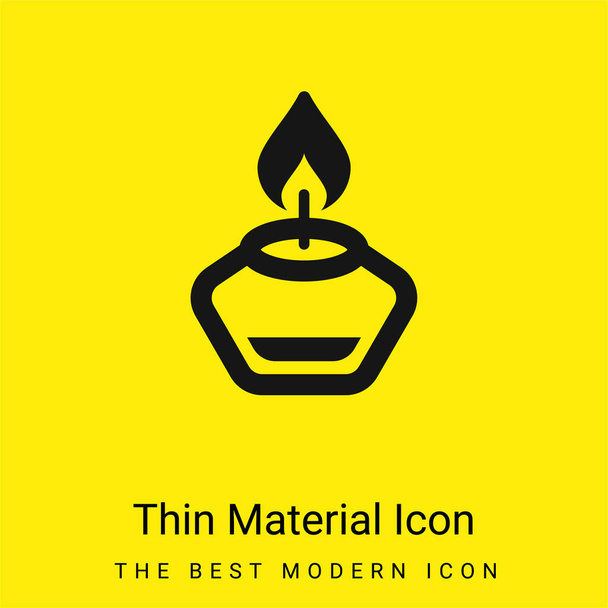 Aromaterapie minimální jasně žlutý materiál ikona - Vektor, obrázek