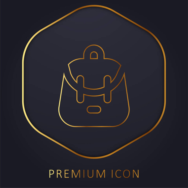 Рюкзак золота лінія логотип або значок преміум-класу
 - Вектор, зображення