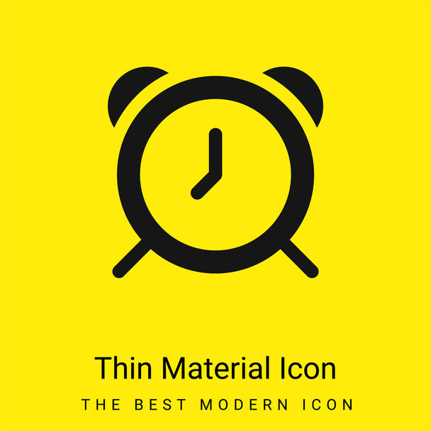 Hälytyskello minimaalinen kirkkaan keltainen materiaali kuvake - Vektori, kuva