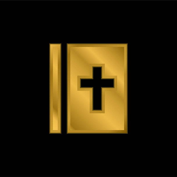 Icona metallica placcata oro Bibbia o logo vettoriale - Vettoriali, immagini