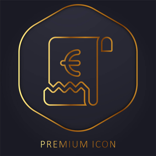 Bill golden line premium logo or icon - Vector, Image