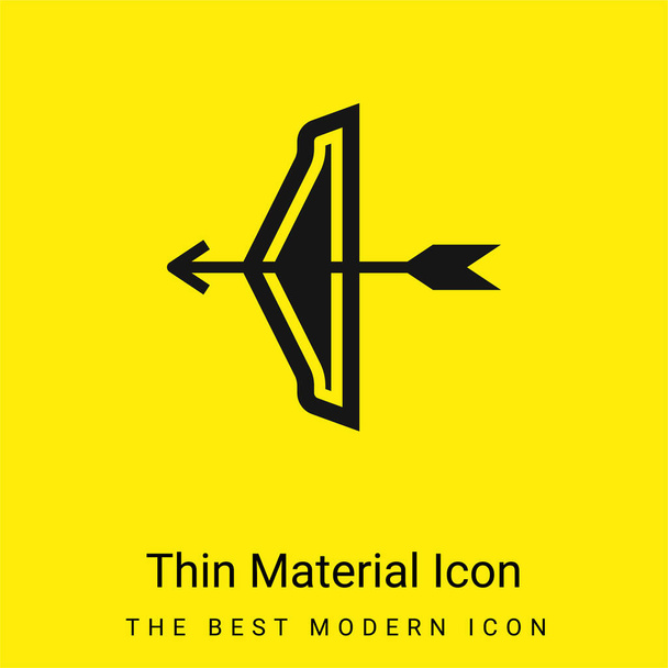 Archer minimális fényes sárga anyag ikon - Vektor, kép