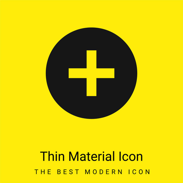 Přidat minimální jasně žlutou ikonu materiálu - Vektor, obrázek