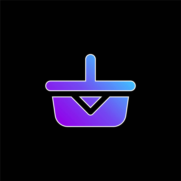 Košík modrý vektor přechodu ikona - Vektor, obrázek