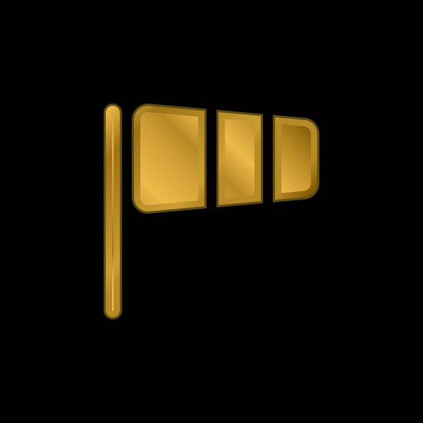 Μαύρο εργαλείο υποδοχών ανέμου Σύμβολο επίχρυσο μεταλλικό εικονίδιο ή το λογότυπο διάνυσμα - Διάνυσμα, εικόνα