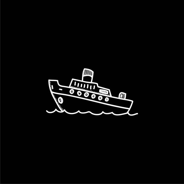 Значок синего градиента лодки - Вектор,изображение