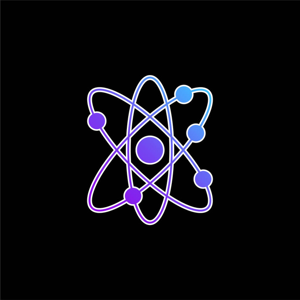 Atom blue gradient vector icon - Vector, Image