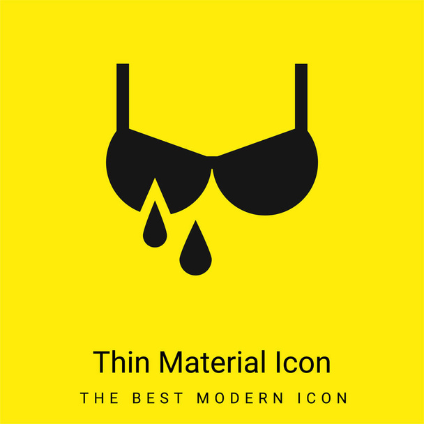 Kojení minimální jasně žlutý materiál ikona - Vektor, obrázek