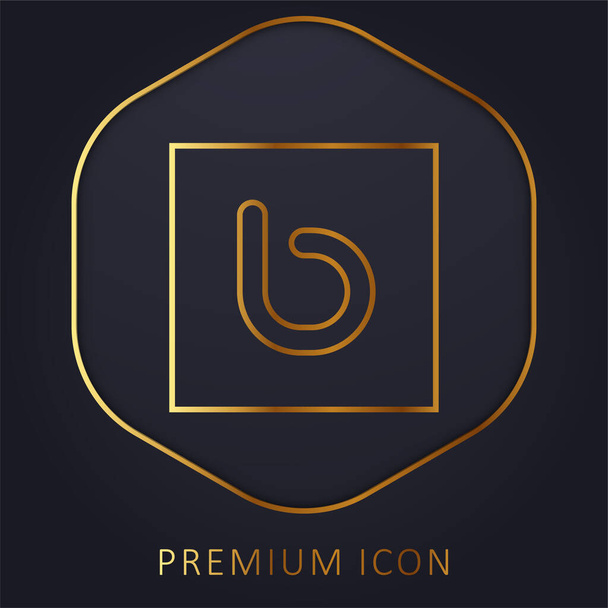 Bebo línea dorada logotipo premium o icono - Vector, imagen