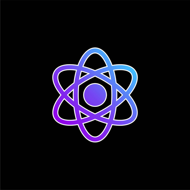 Atom blue gradient vector icon - Vector, Image