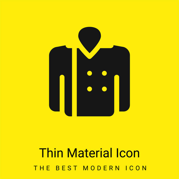 Blazer minimalna jasnożółta ikona materiału - Wektor, obraz