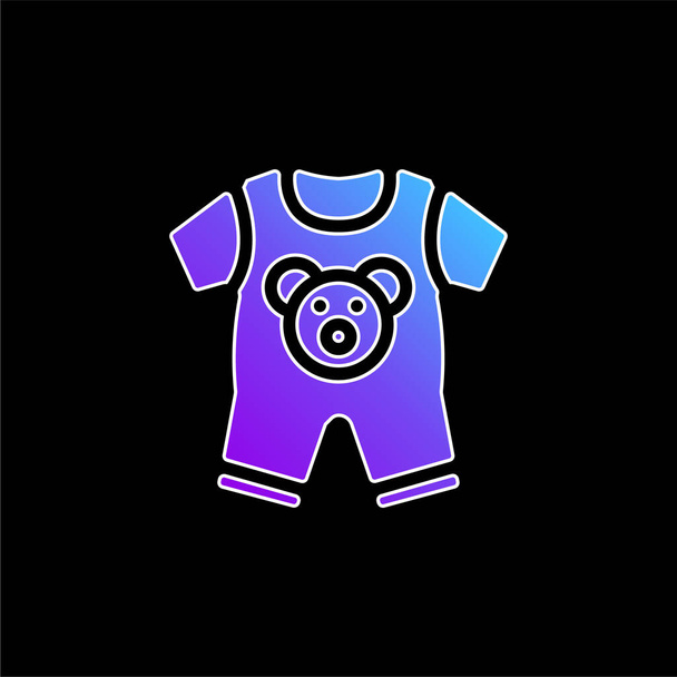 Baby Clothes blue gradient vector icon - Vektor, obrázek