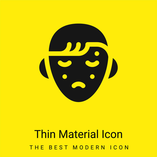 Acne icona materiale giallo brillante minimo - Vettoriali, immagini