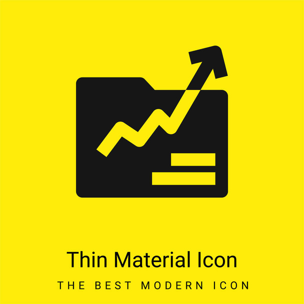 Analízis minimális világos sárga anyag ikon - Vektor, kép