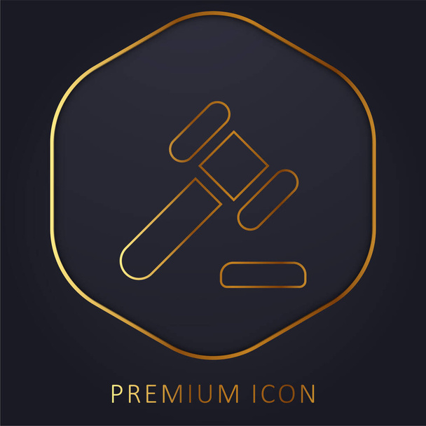 Auktion goldene Linie Premium-Logo oder Symbol - Vektor, Bild