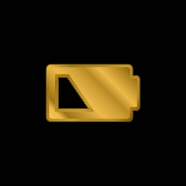 Батарея Золота металева іконка або вектор логотипу
 - Вектор, зображення