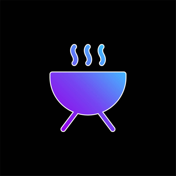 Barbecue blauw gradiënt vector pictogram - Vector, afbeelding