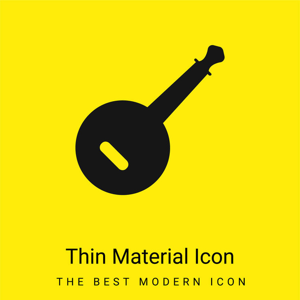 Banjo minimální jasně žlutý materiál ikona - Vektor, obrázek