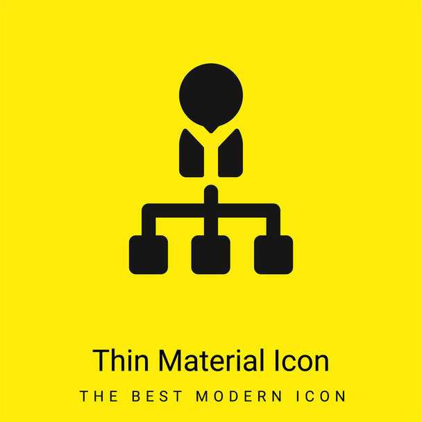 Boss minimální jasně žlutý materiál ikona - Vektor, obrázek