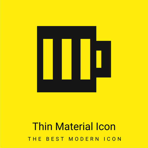 Beer minimal bright yellow material icon - Vector, Image