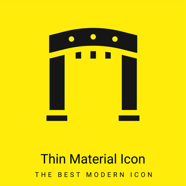 Arc minimal jaune vif icône matérielle - Vecteur, image