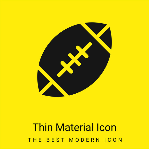 American Football minimale helder geel materiaal icoon - Vector, afbeelding