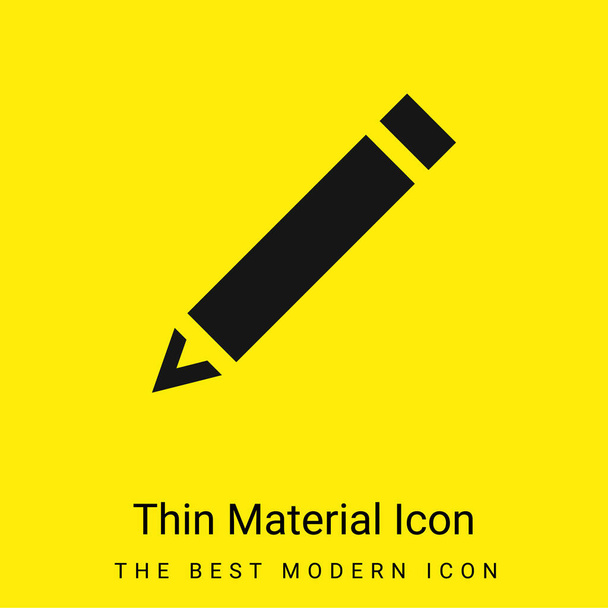 Μαύρο διαγώνιο μολύβι ελάχιστο φωτεινό κίτρινο εικονίδιο υλικού - Διάνυσμα, εικόνα