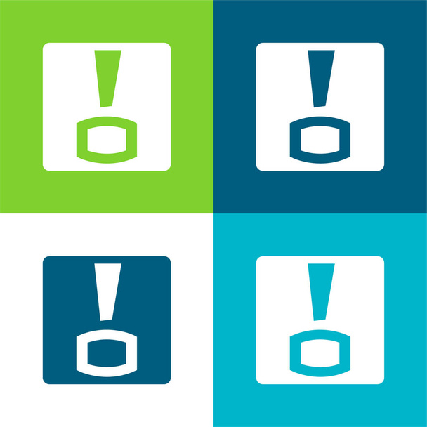 Bitacoras Logo Set di icone minime piatte a quattro colori - Vettoriali, immagini