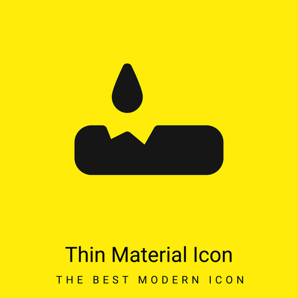 Acid Test minimal bright yellow material icon - Vector, Image