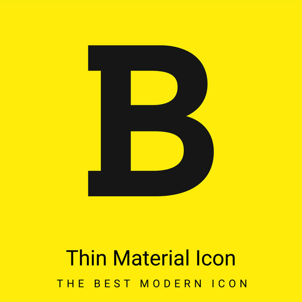 Bold minimal bright yellow material icon - Vector, Image