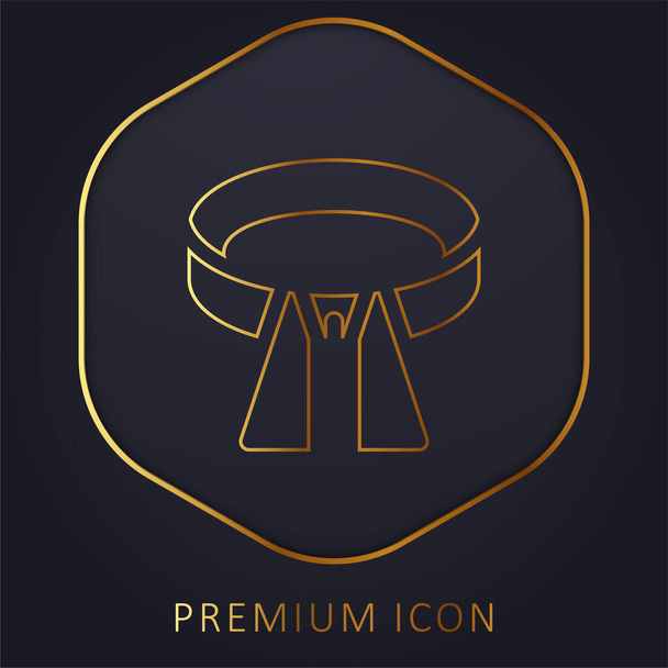 Cintura linea dorata logo premium o icona - Vettoriali, immagini
