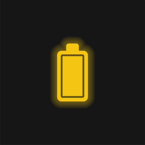 Батарея жовтого блискучого неонового значка
 - Вектор, зображення