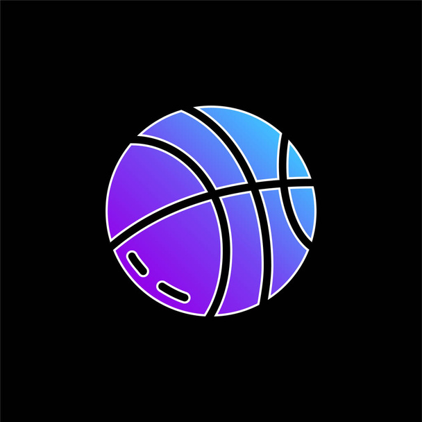 Kosárlabda labda kék gradiens vektor ikon - Vektor, kép