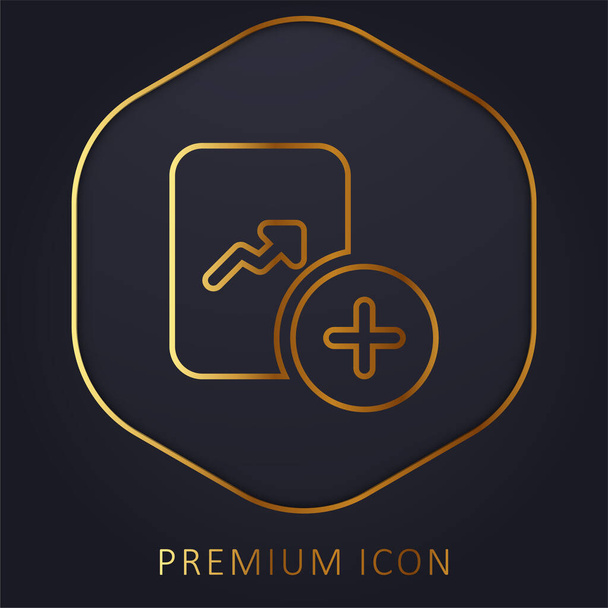 Add arany vonal prémium logó vagy ikon - Vektor, kép
