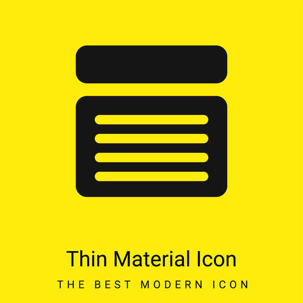 Article minime icône matérielle jaune vif - Vecteur, image