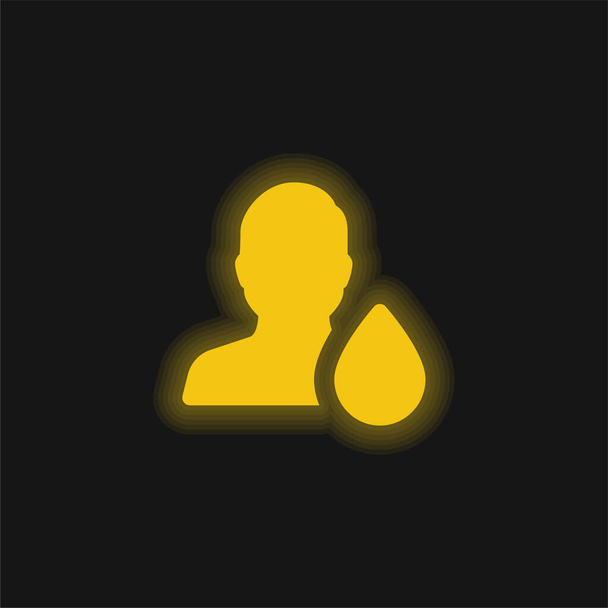 Χρώμα κίτρινο λαμπερό νέον εικονίδιο - Διάνυσμα, εικόνα