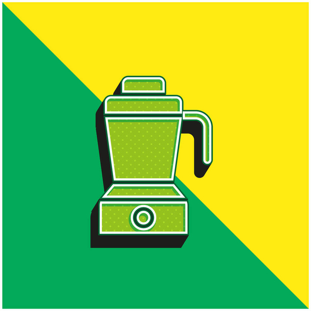 Blender Πράσινο και κίτρινο σύγχρονο 3d διάνυσμα εικονίδιο λογότυπο - Διάνυσμα, εικόνα