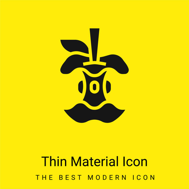Apple minimale helder geel materiaal icoon - Vector, afbeelding