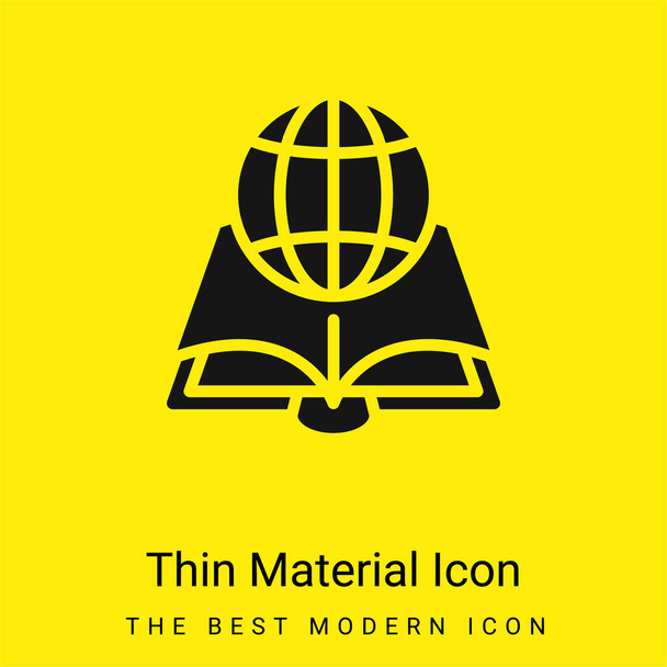 Buch minimal leuchtend gelbes Material Symbol - Vektor, Bild