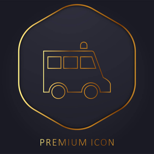 Ambulans altın hat premium logosu veya simgesi - Vektör, Görsel