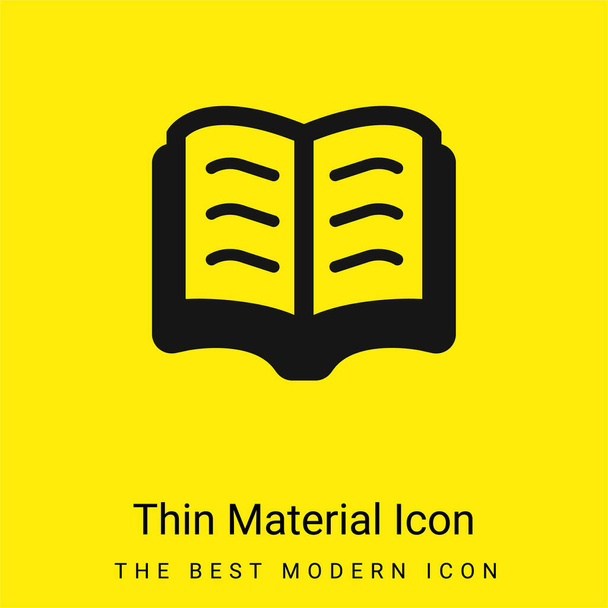 Kitap en az parlak sarı malzeme simgesi - Vektör, Görsel