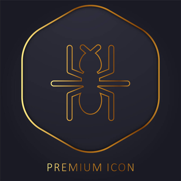 Ant Golden Line logo premium ou icône - Vecteur, image